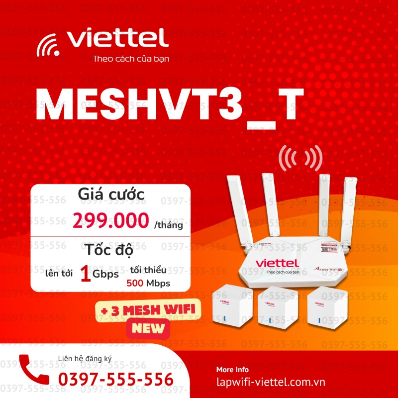 GÓI CƯỚC MESHVT3T  299.000đ